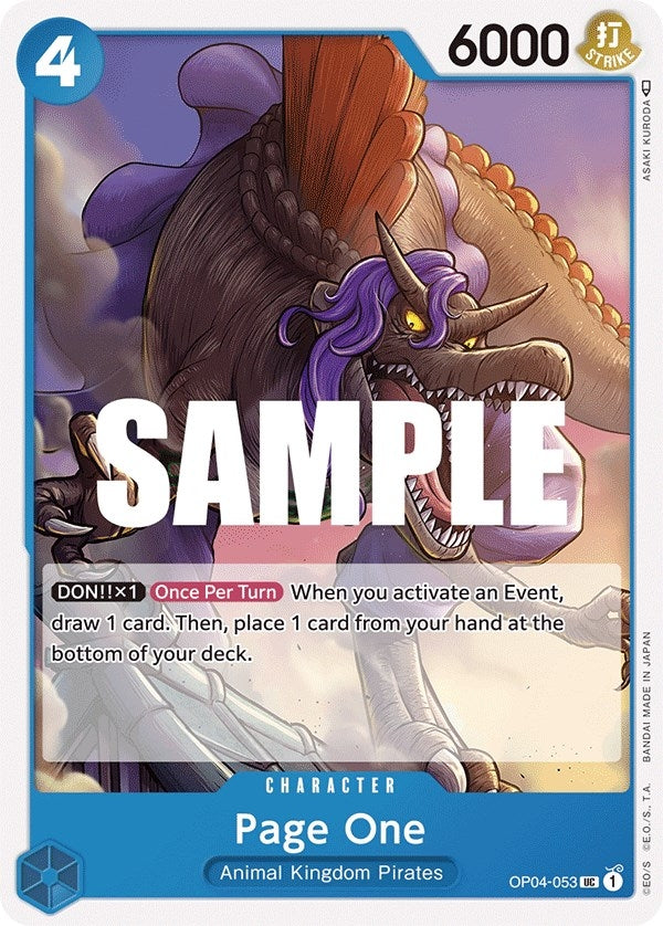 Image for Page One (OP04-053) [Kingdoms of Intrigue] - One Piece Card Game