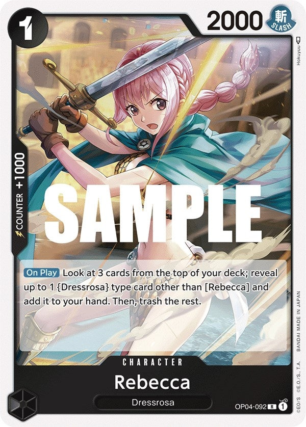Image for Rebecca (092) (OP04-092) [Kingdoms of Intrigue] - One Piece Card Game