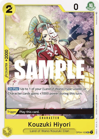 Image for Kouzuki Hiyori (OP04-103) [Kingdoms of Intrigue] - One Piece Card Game
