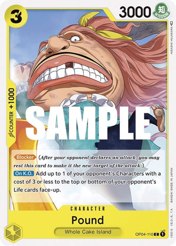 Image for Pound (OP04-110) [Kingdoms of Intrigue] - One Piece Card Game