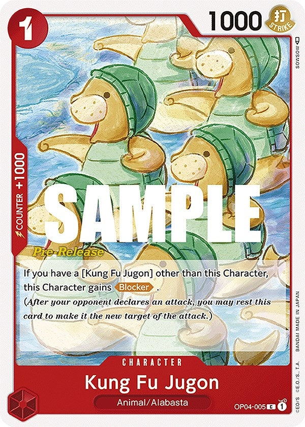 Image for Kung Fu Jugon (OP04-005) [Kingdoms of Intrigue Pre-Release Cards] - One Piece Card Game