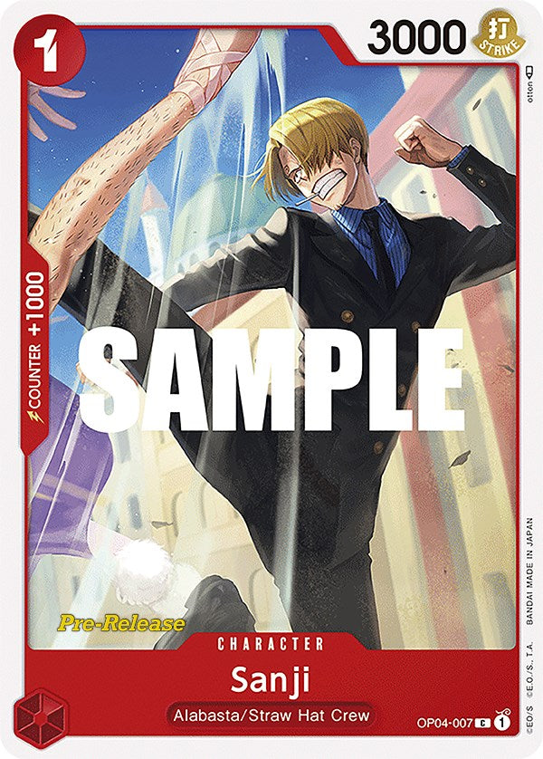 Sanji (OP04-007) [Kingdoms of Intrigue Pre-Release Cards]