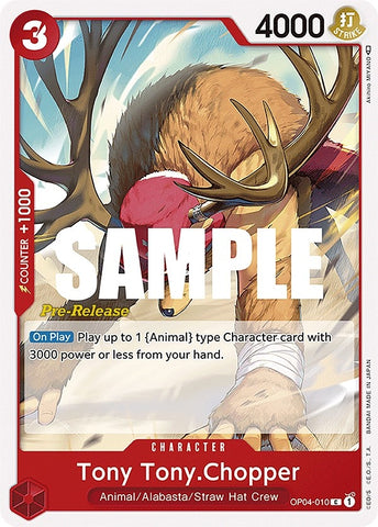 Image for Tony Tony.Chopper (OP04-010) [Kingdoms of Intrigue Pre-Release Cards] - One Piece Card Game