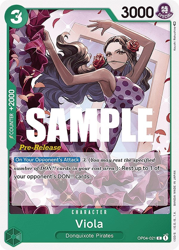 Image for Viola (OP04-021) [Kingdoms of Intrigue Pre-Release Cards] - One Piece Card Game