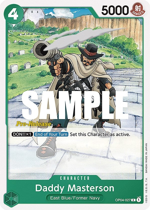 Image for Daddy Masterson (OP04-027) [Kingdoms of Intrigue Pre-Release Cards] - One Piece Card Game