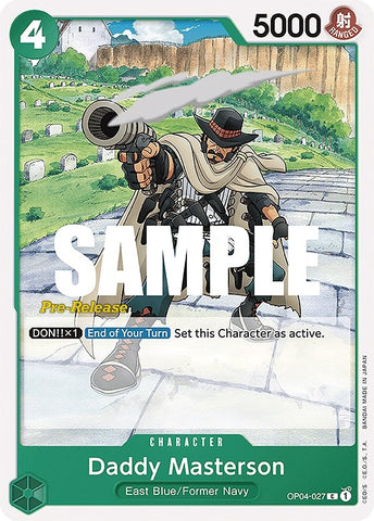 Image for Daddy Masterson (OP04-027) [Kingdoms of Intrigue Pre-Release Cards] - One Piece Card Game