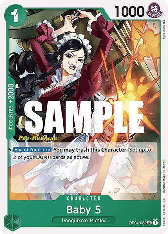 Image for Baby 5 (OP04-032) [Kingdoms of Intrigue Pre-Release Cards] - One Piece Card Game