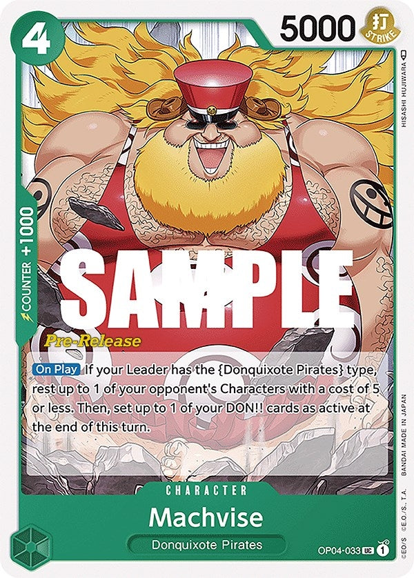 Image for Machvise (OP04-033) [Kingdoms of Intrigue Pre-Release Cards] - One Piece Card Game