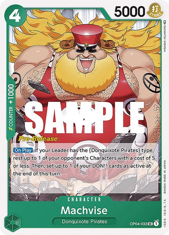 Image for Machvise (OP04-033) [Kingdoms of Intrigue Pre-Release Cards] - One Piece Card Game