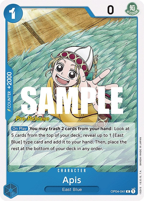 Image for Apis (OP04-041) [Kingdoms of Intrigue Pre-Release Cards] - One Piece Card Game