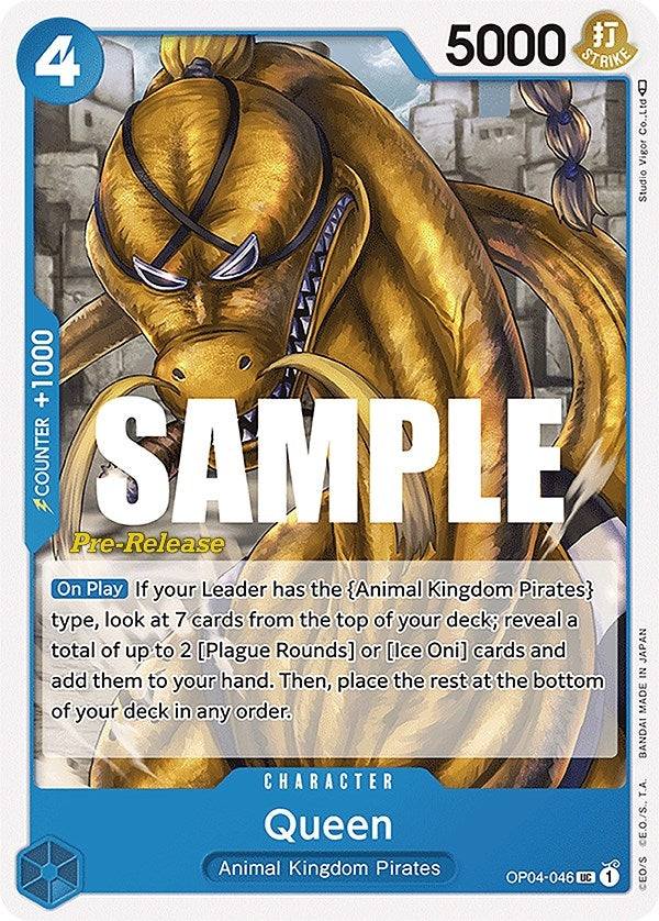 Image for Queen (OP04-046) [Kingdoms of Intrigue Pre-Release Cards] - One Piece Card Game