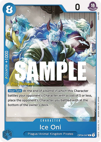 Image for Ice Oni (OP04-047) [Kingdoms of Intrigue Pre-Release Cards] - One Piece Card Game