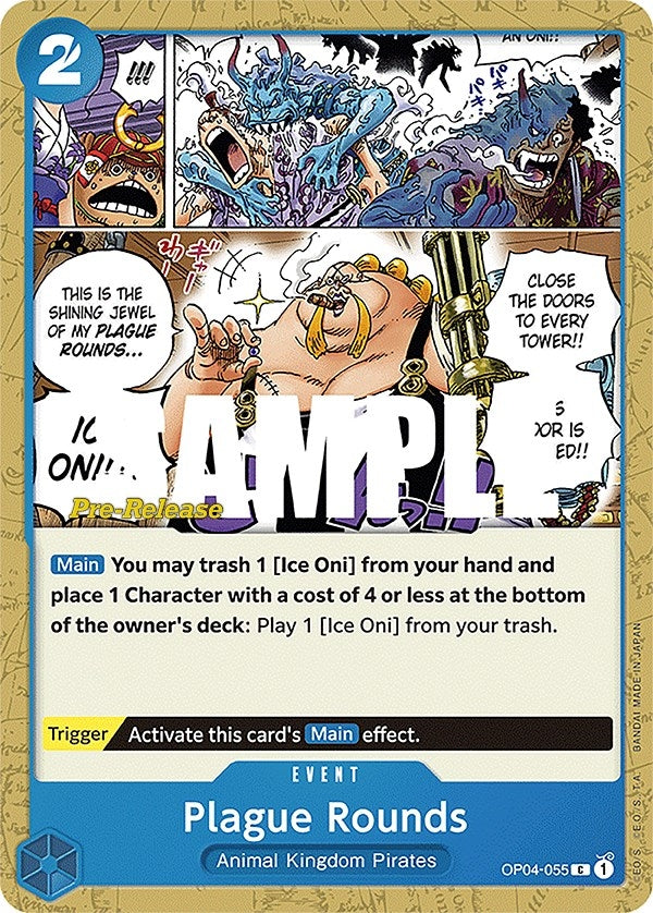 Image for Plague Rounds (OP04-055) [Kingdoms of Intrigue Pre-Release Cards] - One Piece Card Game