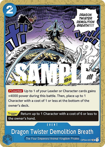 Image for Dragon Twister Demolition Breath (OP04-057) [Kingdoms of Intrigue Pre-Release Cards] - One Piece Card Game