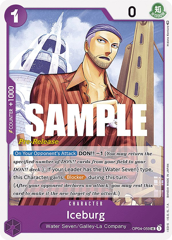 Iceburg (OP04-059) [Kingdoms of Intrigue Pre-Release Cards]