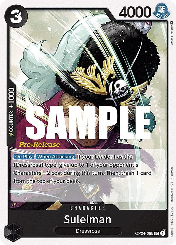 Image for Suleiman (OP04-085) [Kingdoms of Intrigue Pre-Release Cards] - One Piece Card Game