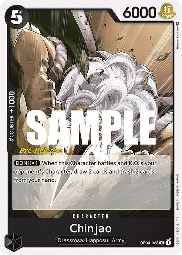 Image for Chinjao (OP04-086) [Kingdoms of Intrigue Pre-Release Cards] - One Piece Card Game