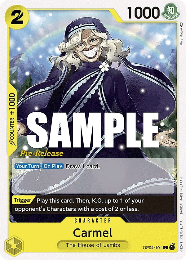 Image for Carmel (OP04-101) [Kingdoms of Intrigue Pre-Release Cards] - One Piece Card Game