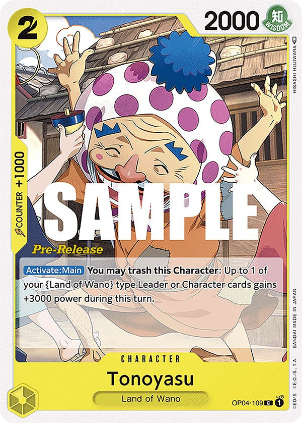 Tonoyasu (OP04-109) [Kingdoms of Intrigue Pre-Release Cards]