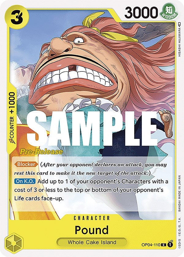 Image for Pound (OP04-110) [Kingdoms of Intrigue Pre-Release Cards] - One Piece Card Game