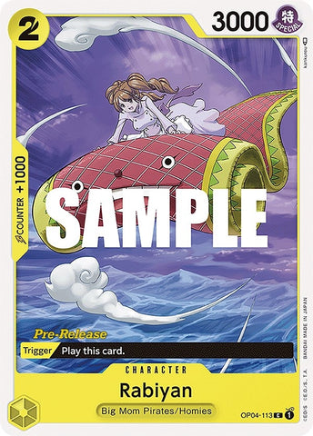 Image for Rabiyan (OP04-113) [Kingdoms of Intrigue Pre-Release Cards] - One Piece Card Game