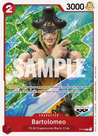 Bartolomeo (One Piece Film Red) (P-018) [One Piece Promotion Cards]