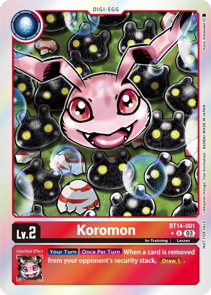 Koromon [BT14-001] (Blast Ace Box Promotion Pack) [Blast Ace]