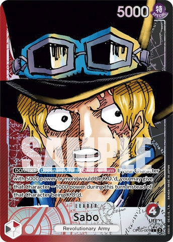 Image for Sabo (001) (Alternate Art) (OP05-001) [Awakening of the New Era] - One Piece Card Game