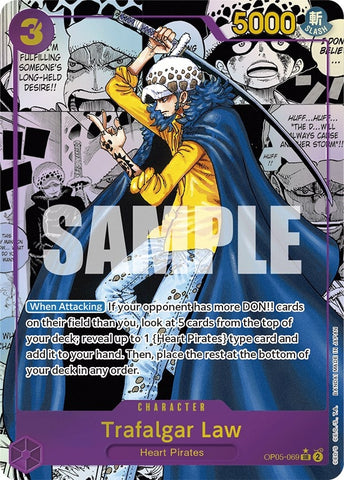 Image for Trafalgar Law (069) (Alternate Art) (Manga) (OP05-069) [Awakening of the New Era] - One Piece Card Game