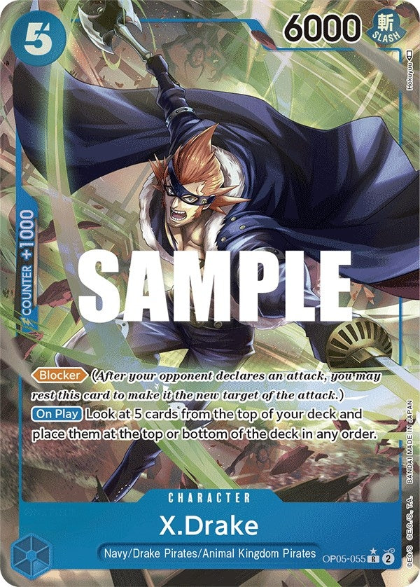 Image for X.Drake (Alternate Art) (OP05-055) [Awakening of the New Era] - One Piece Card Game