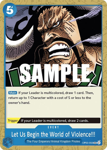 Image for Let Us Begin the World of Violence!! (OP05-059) [Awakening of the New Era] - One Piece Card Game