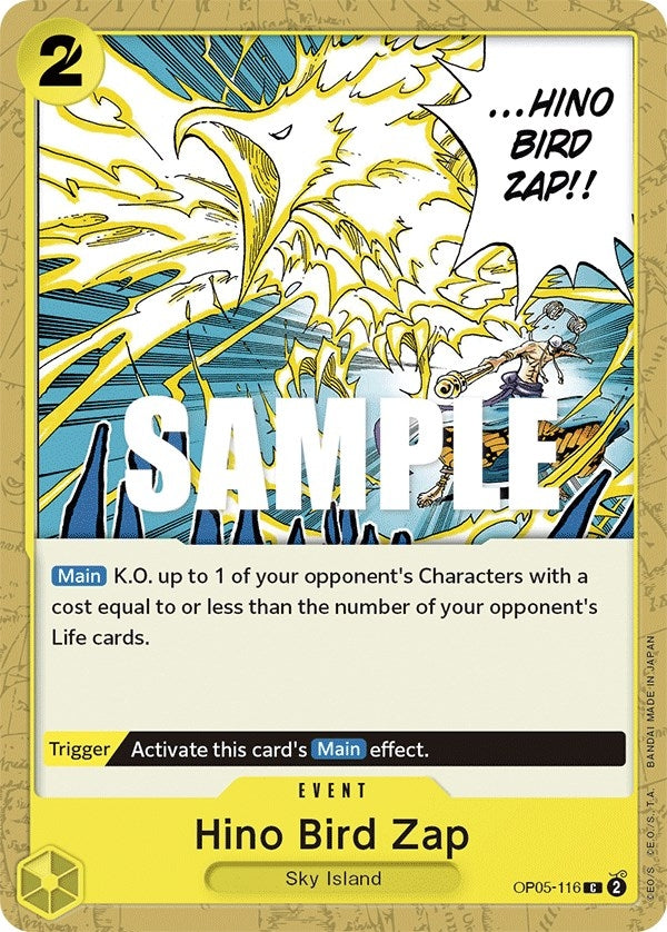 Image for Hino Bird Zap (OP05-116) [Awakening of the New Era] - One Piece Card Game