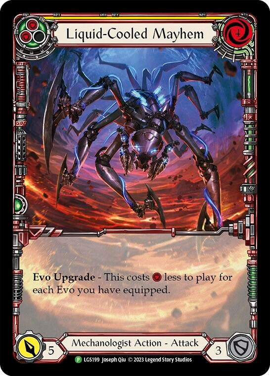 Liquid-Cooled Mayhem (Yellow) [LGS199] (Promo) Rainbow Foil