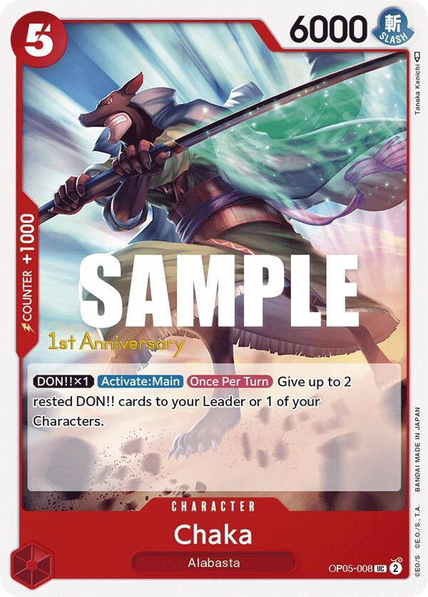 Image for Chaka (OP05-008) [Awakening of the New Era: 1st Anniversary Tournament Cards] - One Piece Card Game