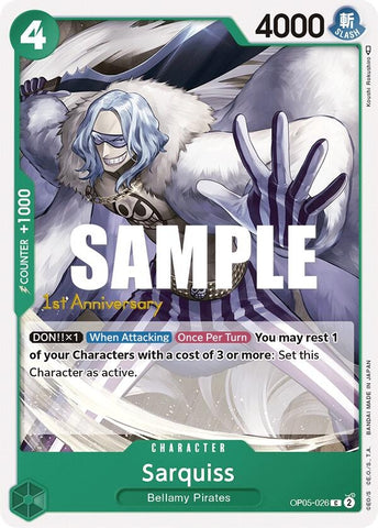 Image for Sarquiss (OP05-026) [Awakening of the New Era: 1st Anniversary Tournament Cards] - One Piece Card Game