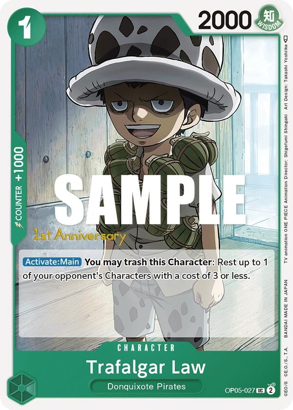 Image for Trafalgar Law (027) (OP05-027) [Awakening of the New Era: 1st Anniversary Tournament Cards] - One Piece Card Game