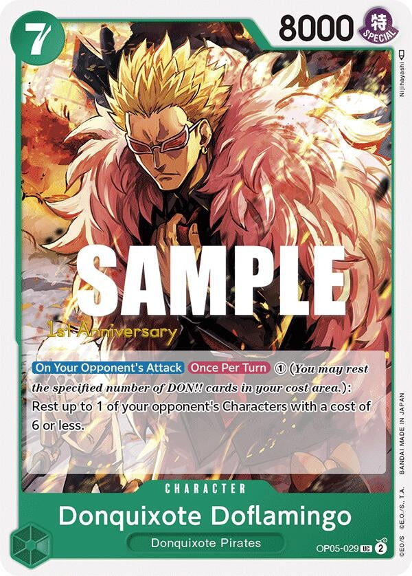 Image for Donquixote Doflamingo (029) (OP05-029) [Awakening of the New Era: 1st Anniversary Tournament Cards] - One Piece Card Game