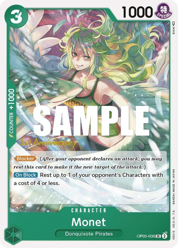 Image for Monet (OP05-036) [Awakening of the New Era: 1st Anniversary Tournament Cards] - One Piece Card Game