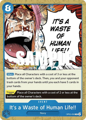 Image for It's a Waste of Human Life!! (OP05-058) [Awakening of the New Era: 1st Anniversary Tournament Cards] - One Piece Card Game