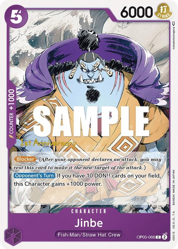 Image for Jinbe (OP05-066) [Awakening of the New Era: 1st Anniversary Tournament Cards] - One Piece Card Game