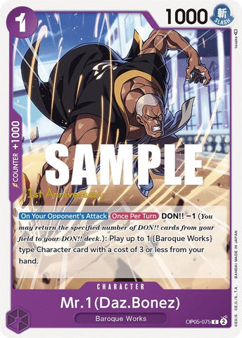 Image for Mr.1 (Daz.Bonez) (OP05-075) [Awakening of the New Era: 1st Anniversary Tournament Cards] - One Piece Card Game