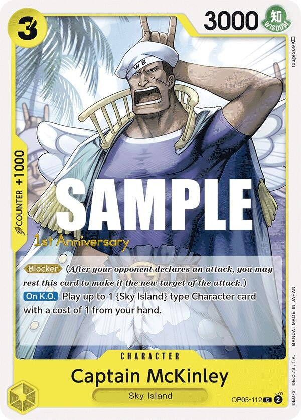 Image for Captain McKinley (OP05-112) [Awakening of the New Era: 1st Anniversary Tournament Cards] - One Piece Card Game