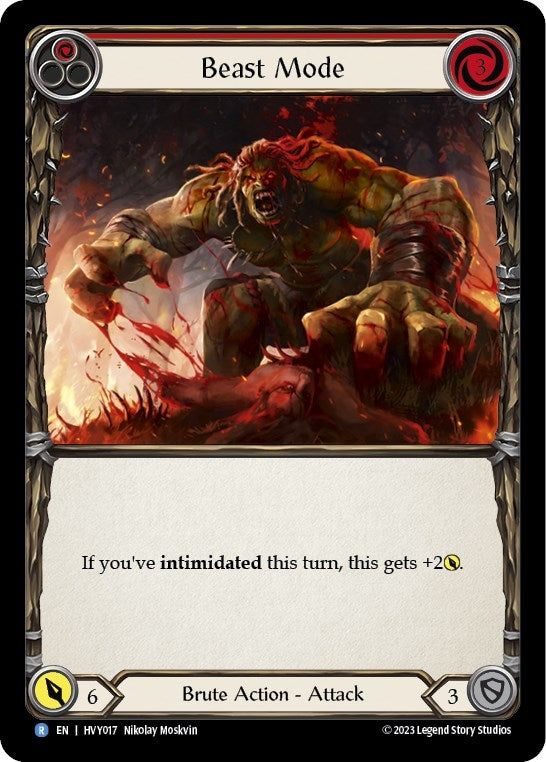 Beast Mode (Red) [HVY017] (Heavy Hitters) Rainbow Foil