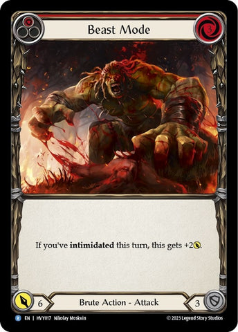 Beast Mode (Red) [HVY017] (Heavy Hitters) Rainbow Foil
