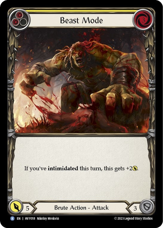 Beast Mode (Yellow) [HVY018] (Heavy Hitters) Rainbow Foil