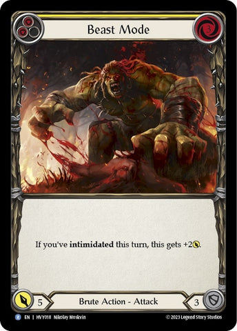 Beast Mode (Yellow) [HVY018] (Heavy Hitters) Rainbow Foil