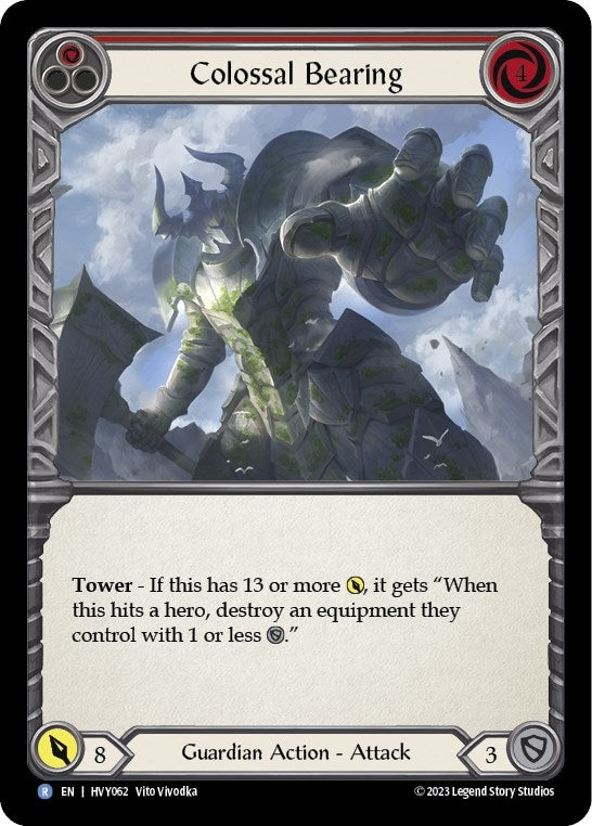 Colossal Bearing (Red) [HVY062] (Heavy Hitters) Rainbow Foil