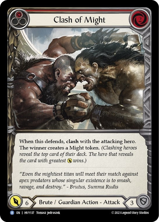 Clash of Might (Red) [HVY137] (Heavy Hitters) Rainbow Foil
