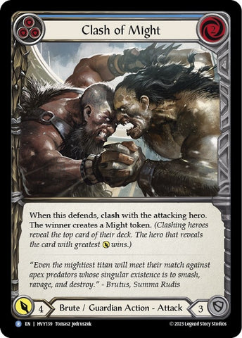 Clash of Might (Blue) [HVY139] (Heavy Hitters) Rainbow Foil