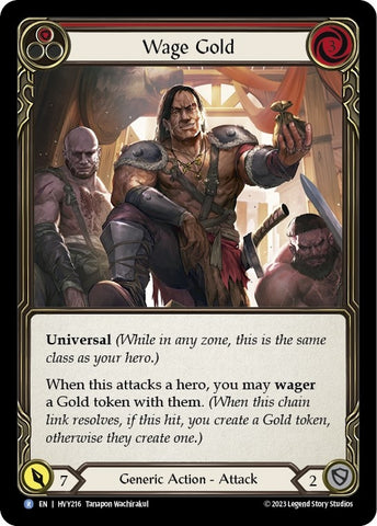 Wage Gold (Red) [HVY216] (Heavy Hitters) Rainbow Foil